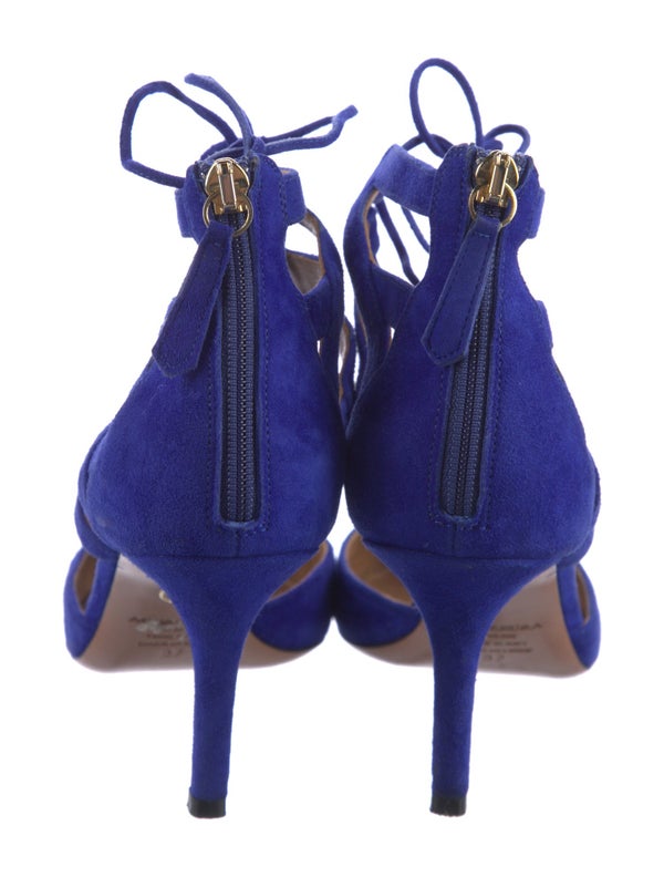Aquazzura Vintage Suede T-Strap Pumps