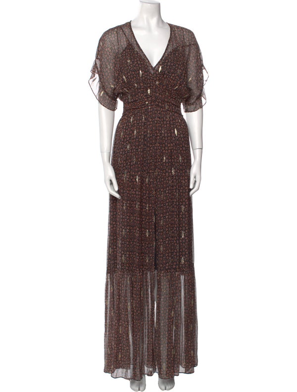 BA&SH Silk Long Dress