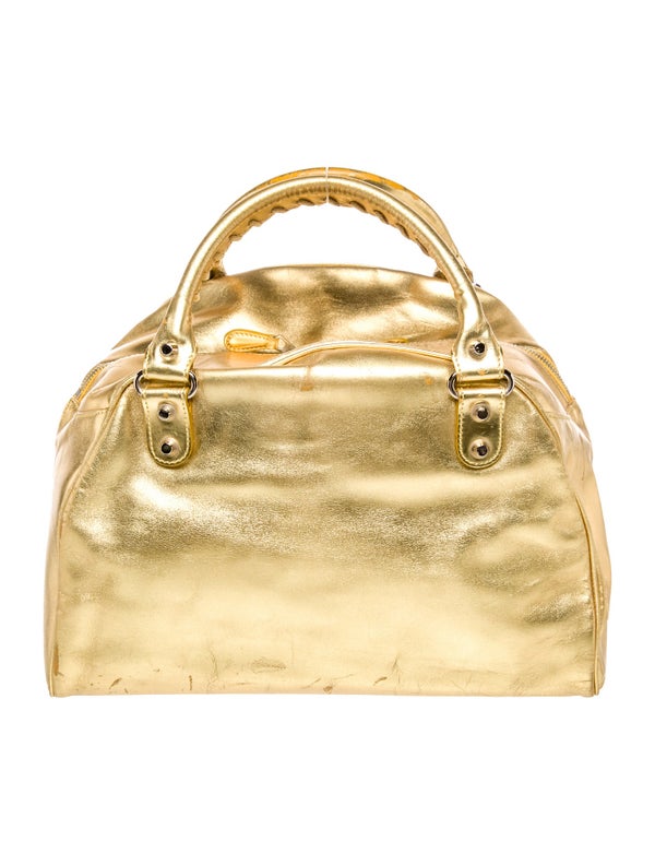 Balenciaga Leather Motocross Bowler Bag