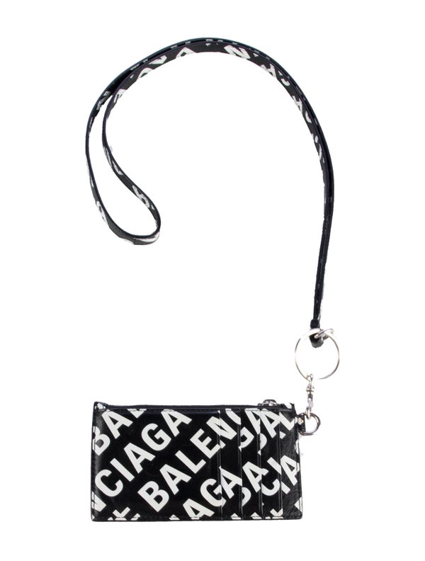 Balenciaga Leather Printed Wristlet