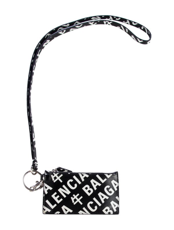 Balenciaga Leather Printed Wristlet