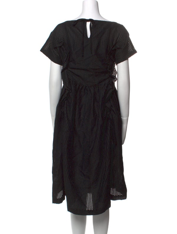 Comme Des Garçons Bateau Neckline Knee-Length Dress