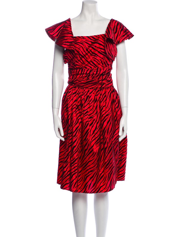 Batsheva Printed Knee-Length Dress