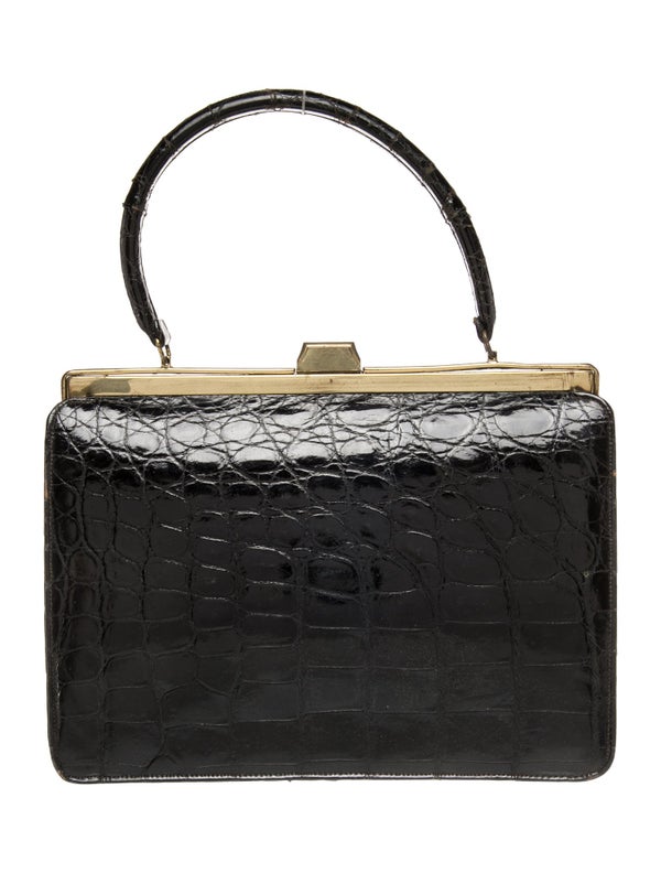 Bellestone Embossed Leather Top Handle Bag
