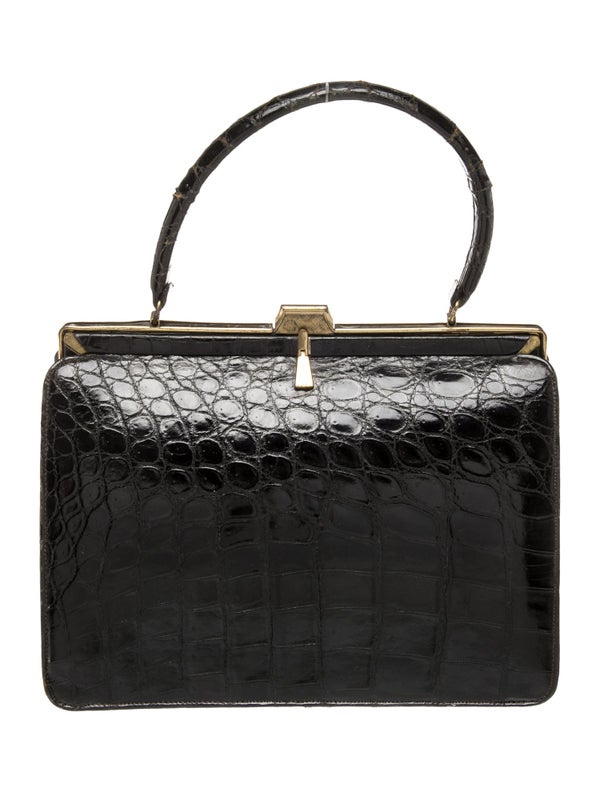 Bellestone Embossed Leather Top Handle Bag