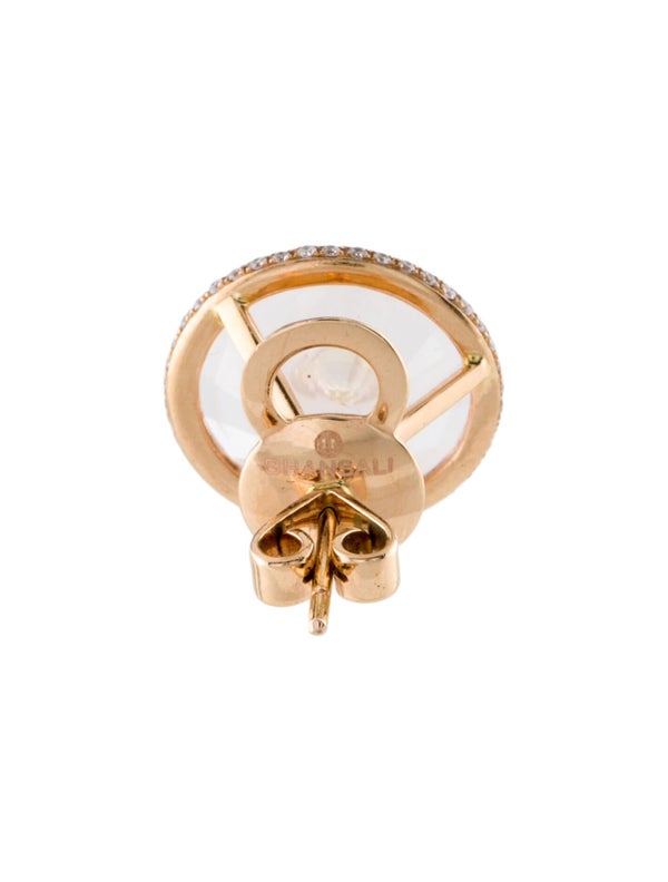 Bhansali 18K Quartz & Diamond Single Stud Earring