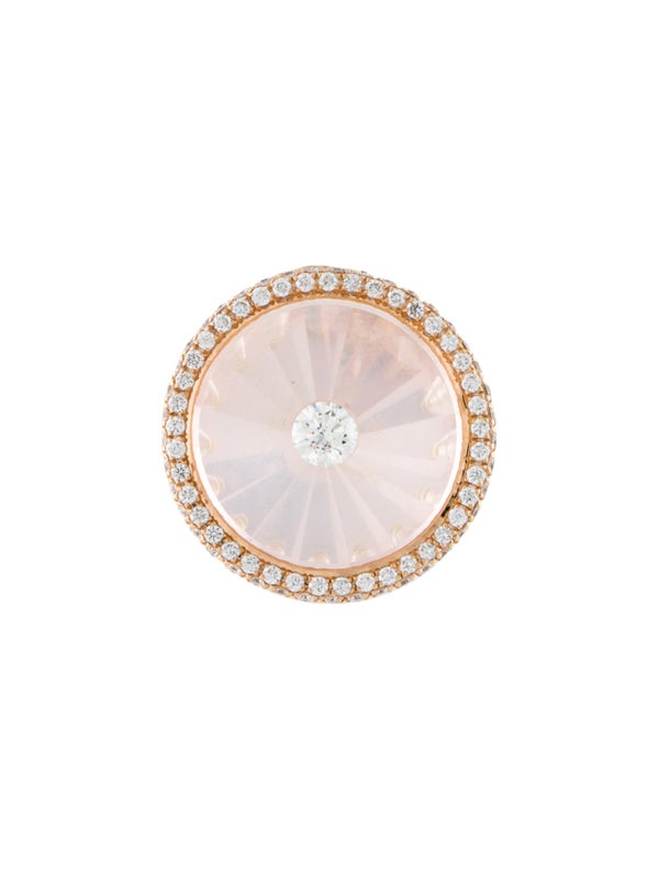 Bhansali 18K Quartz & Diamond Single Stud Earring