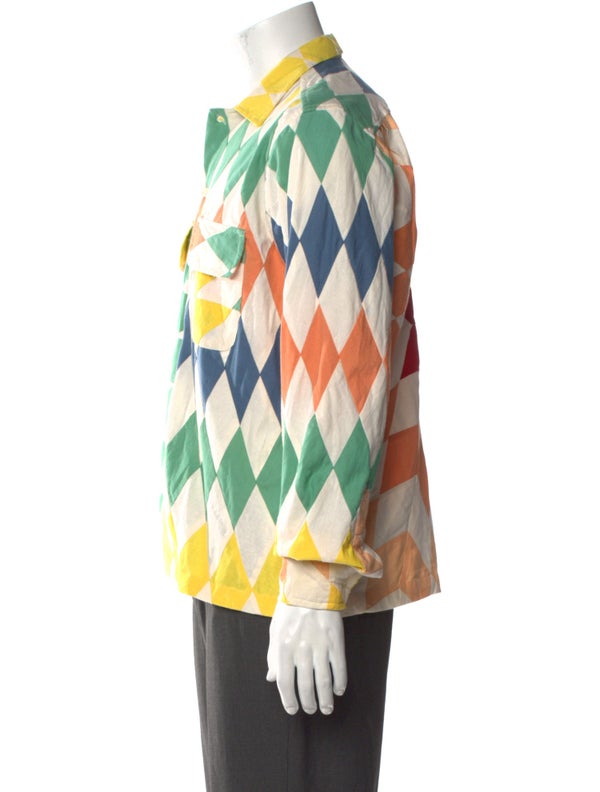 BODE Colorblock Pattern Long Sleeve Shirt