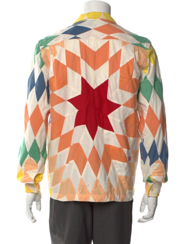 BODE Colorblock Pattern Long Sleeve Shirt