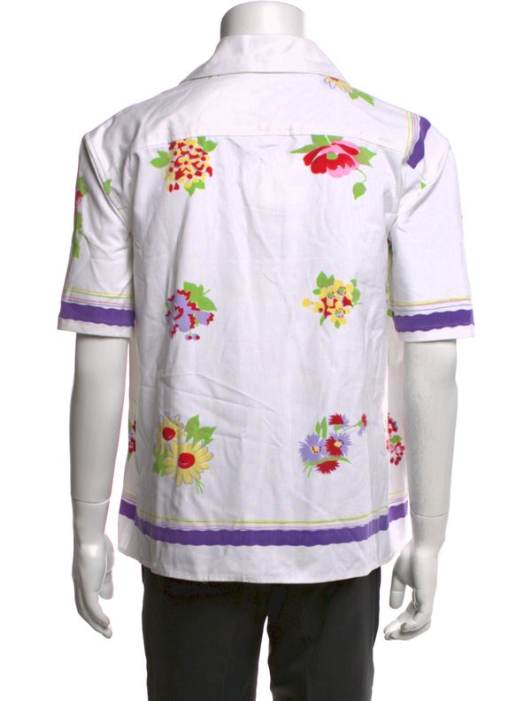 BODE Linen Floral Print Shirt