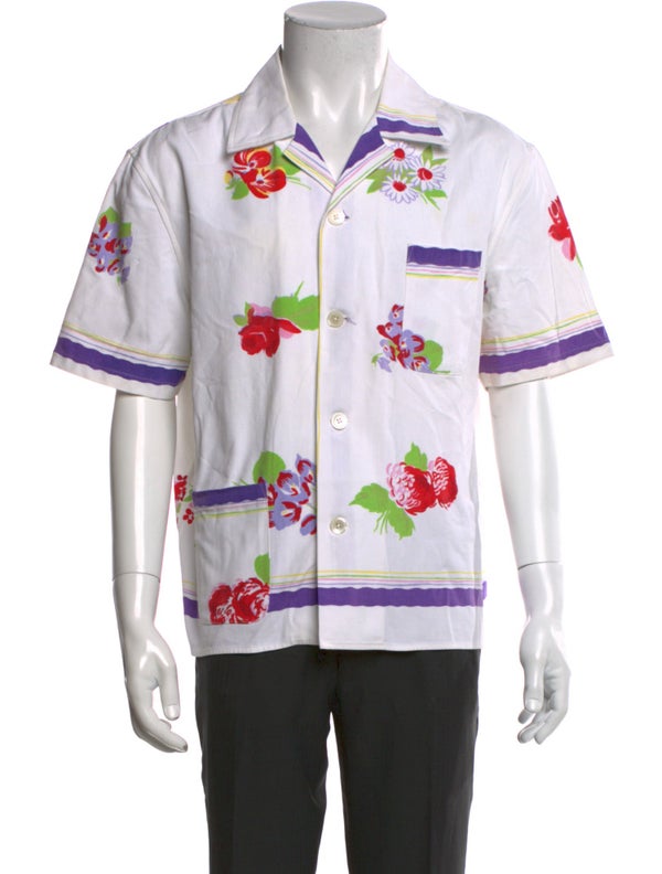 BODE Linen Floral Print Shirt