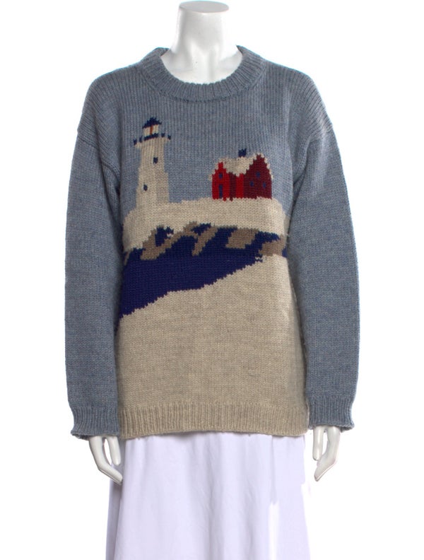 BODE Wool Graphic Print Sweater