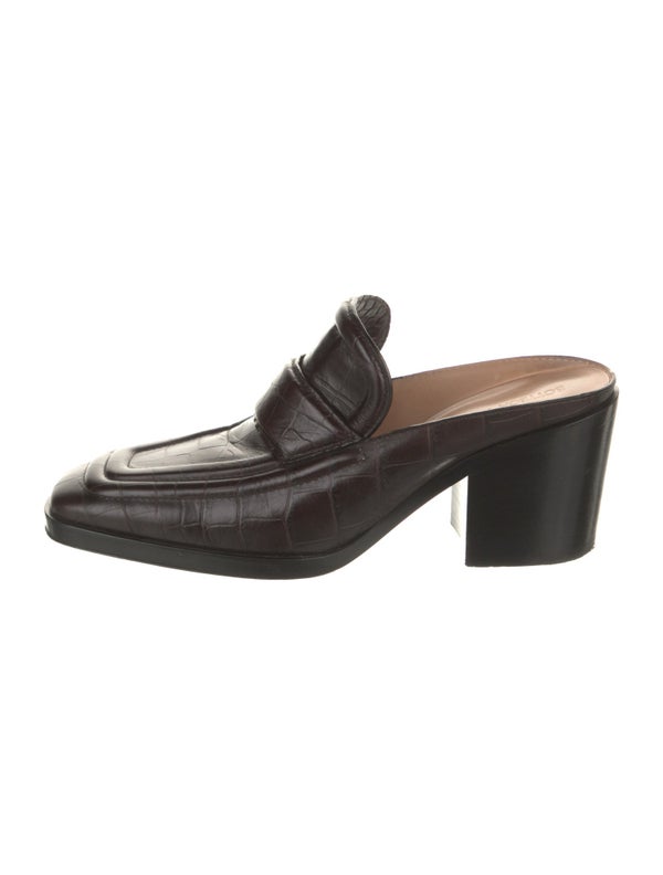Bottega Veneta Embossed Leather Mules