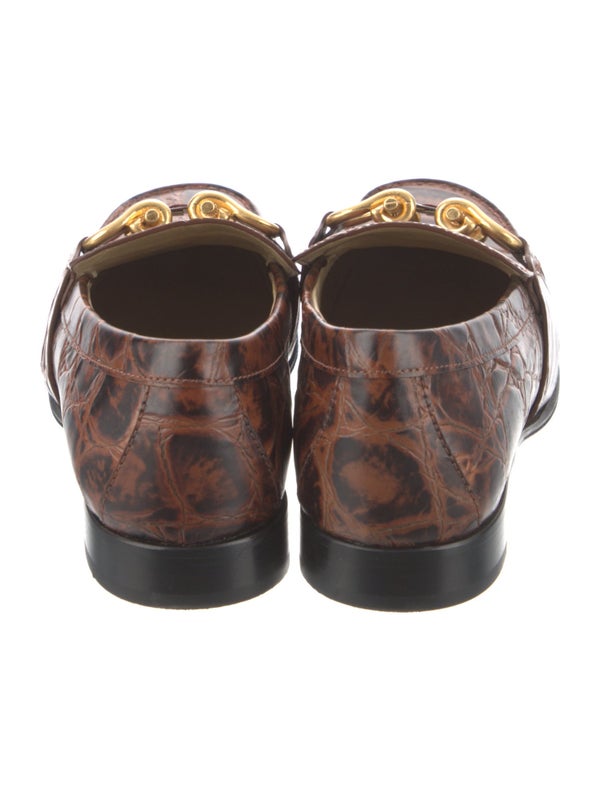 Bottega Veneta Embossed Leather Printed Loafers