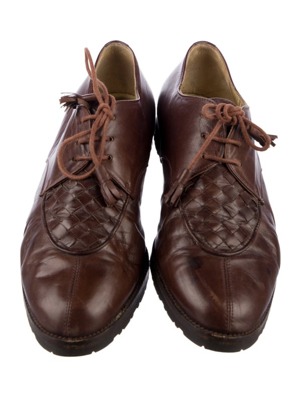 Bottega Veneta Vintage Intrecciato Weave Oxfords