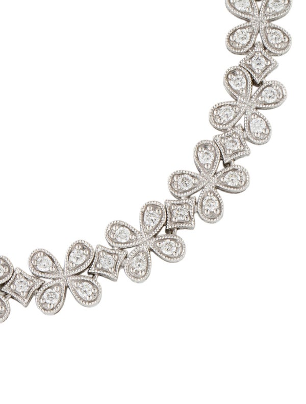 Bracelet 14K 1.50ctw Diamond Floral Link Bracelet