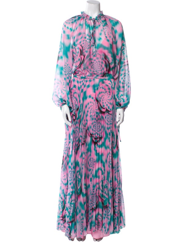 Brandon Maxwell Silk Long Dress