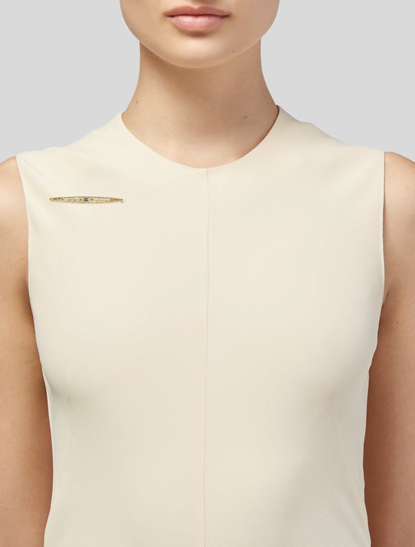 Brooch Vintage 14K Synthetic Sapphire Brooch