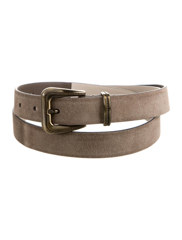 Brunello Cucinelli Skinny Suede Belt