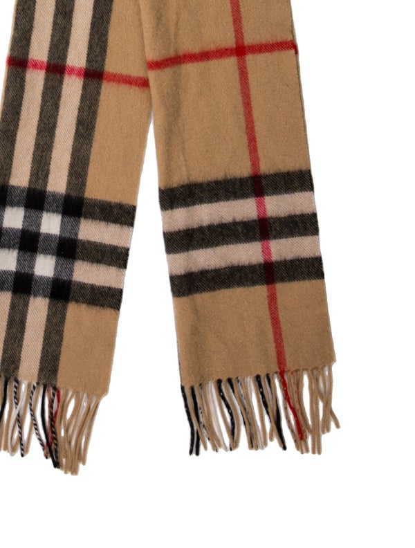 Burberry Cashmere Nova Check Pattern Scarf