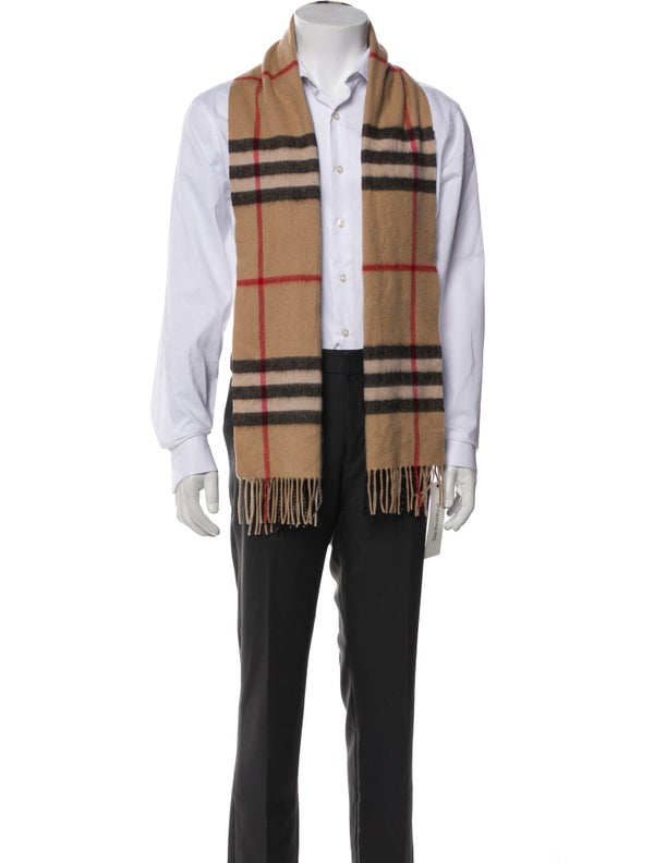 Burberry Cashmere Nova Check Pattern Scarf