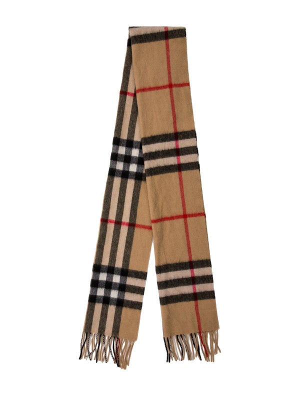 Burberry Cashmere Nova Check Pattern Scarf