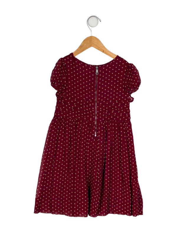 Burberry Girls' Silk Polka-Dot Dress