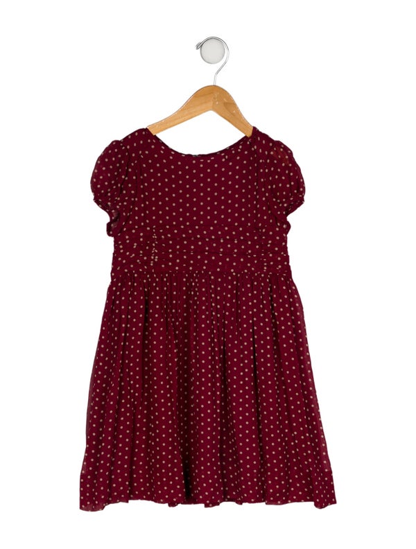 Burberry Girls' Silk Polka-Dot Dress