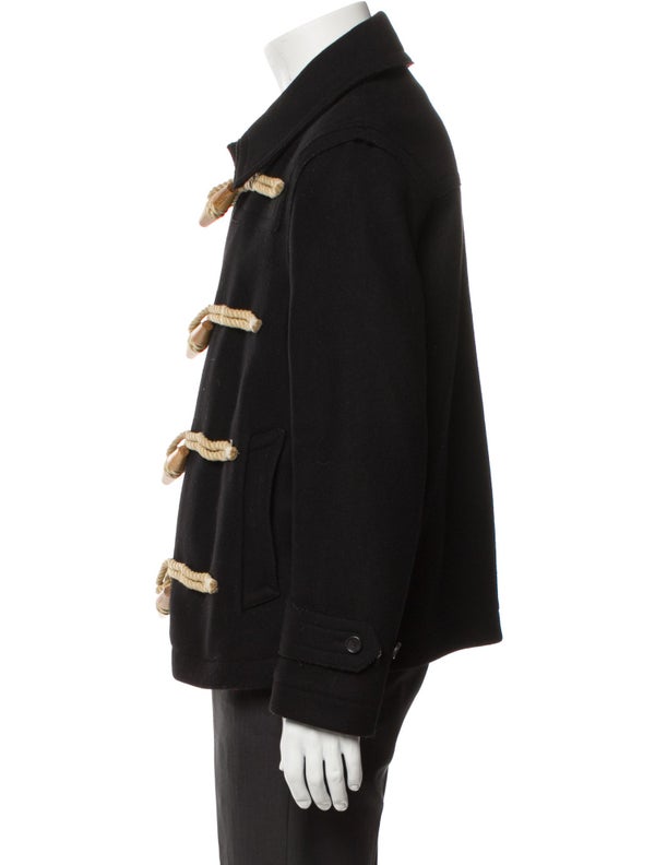 Burberry London Virgin Wool Striped Peacoat