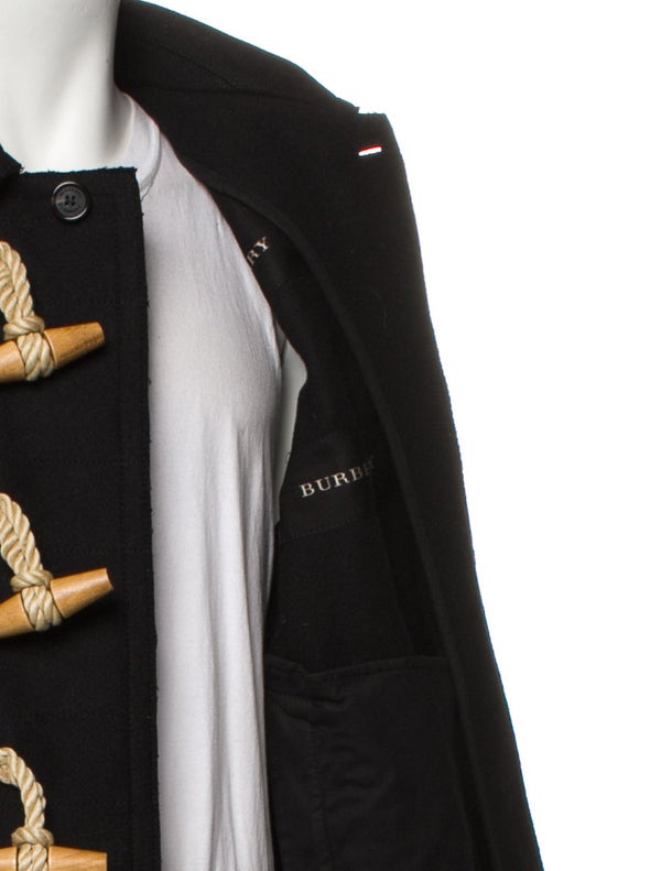 Burberry London Virgin Wool Striped Peacoat