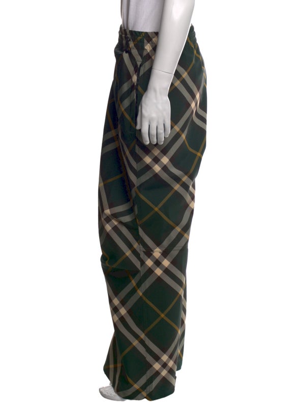 Burberry Plaid Print Pants