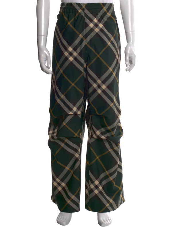 Burberry Plaid Print Pants