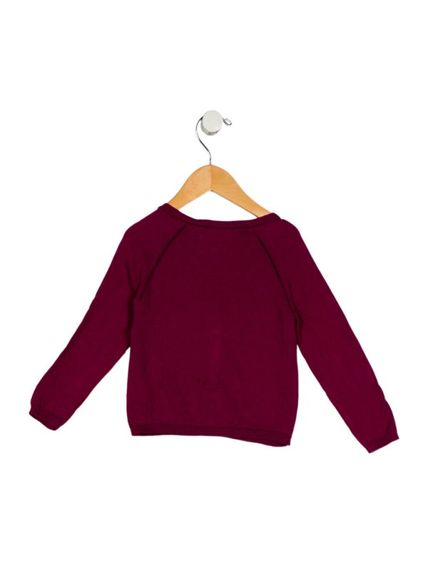 Burberry Toddler Girls' Solid Embroidered Cardigan