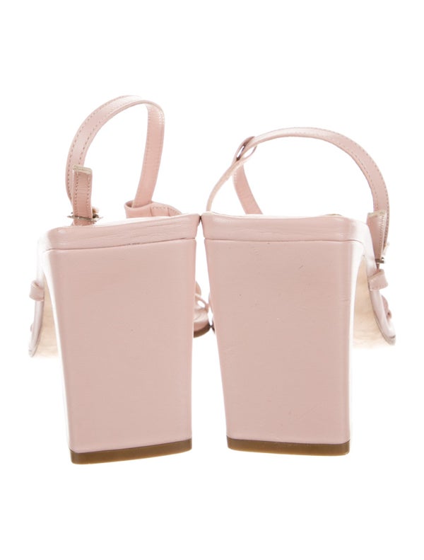 By Far Leather Slingback Sandals