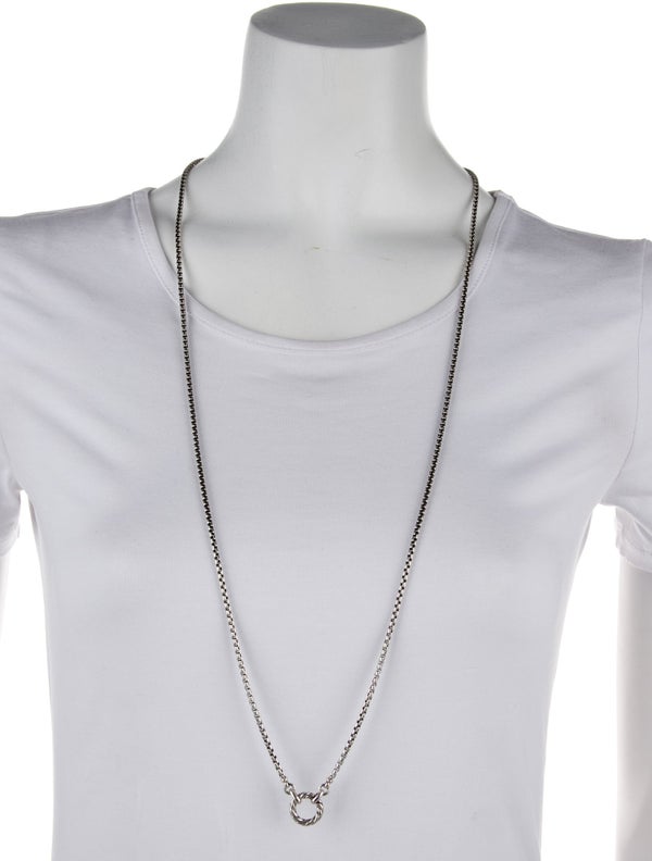 David Yurman Cable Amulet Vehicle Box Chain Slider Necklace