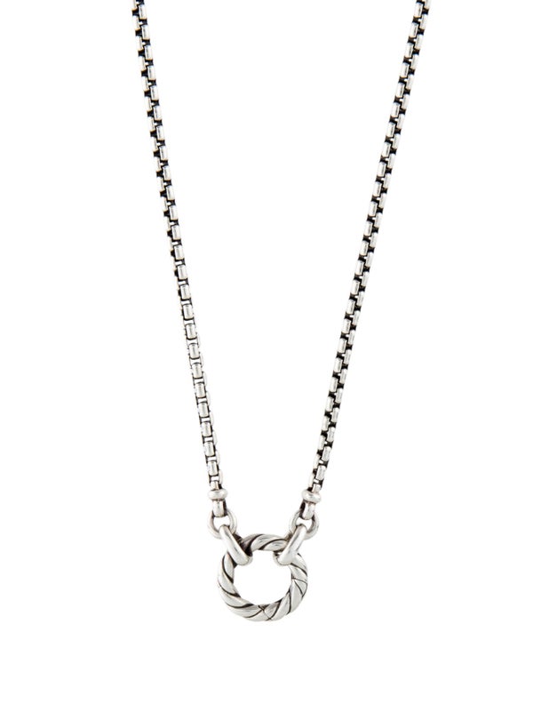 David Yurman Cable Amulet Vehicle Box Chain Slider Necklace