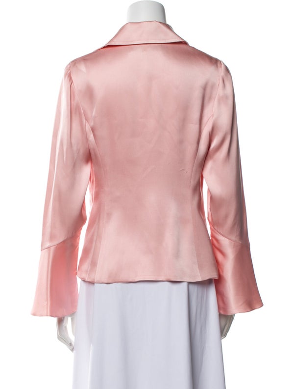 Carolina Herrera V-Neck Long Sleeve Blouse