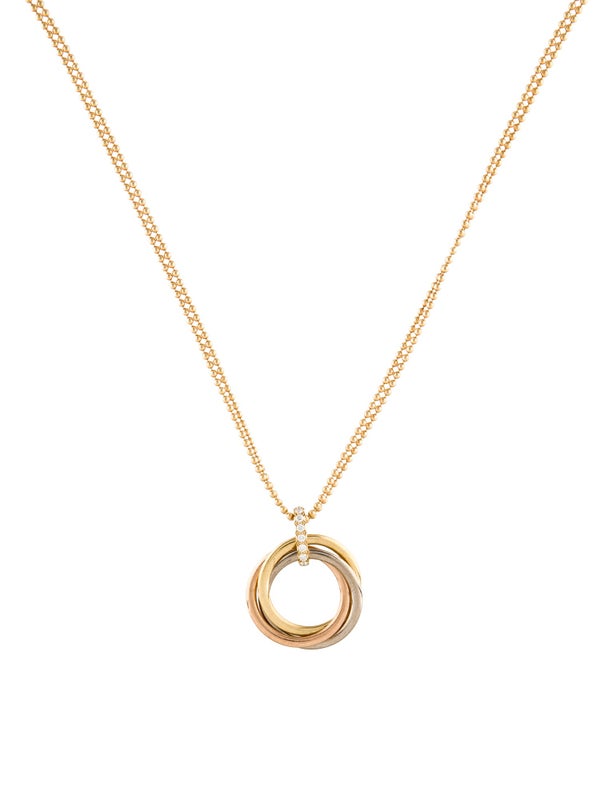 Cartier Diamond Medium Trinity Pendant Necklace