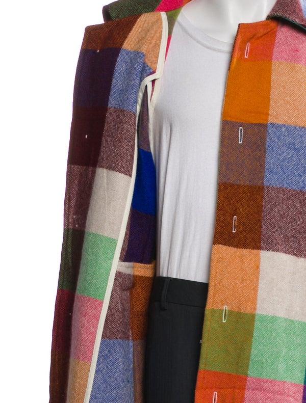 The Elder Statesman Cashmere Plaid Print Trench Coat