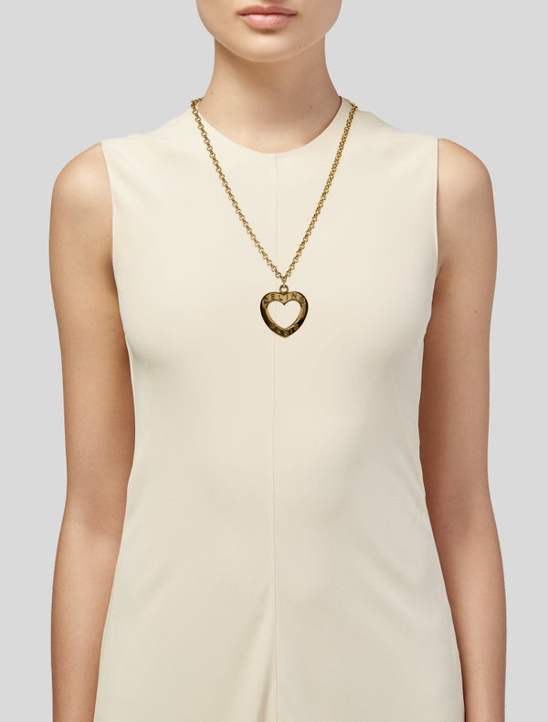 Celine Vintage Heart Pendant Necklace