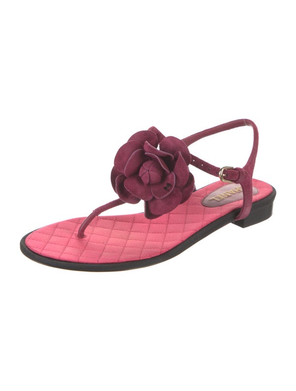 Chanel 2013 Interlocking CC Logo T-Strap Sandals