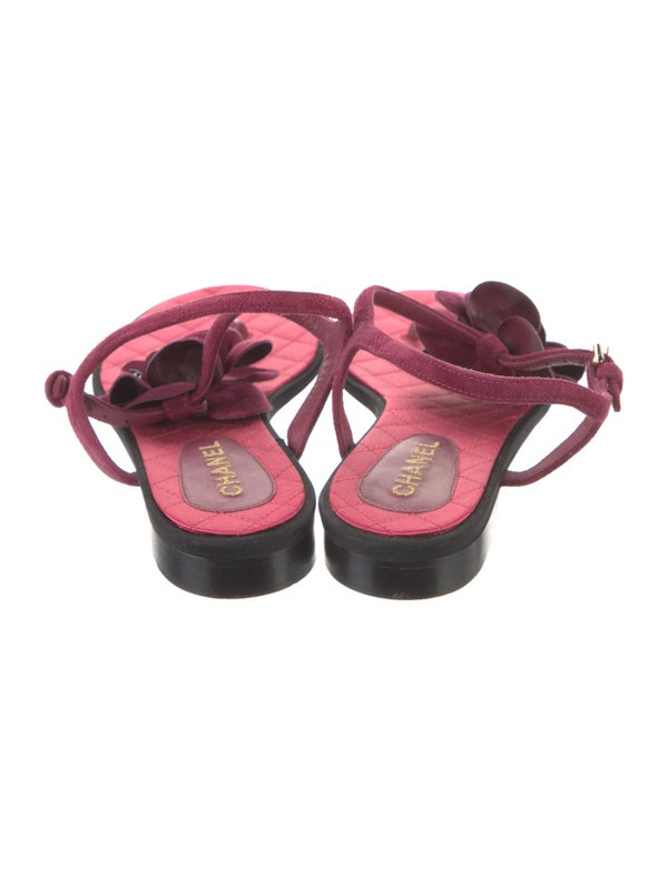 Chanel 2013 Interlocking CC Logo T-Strap Sandals