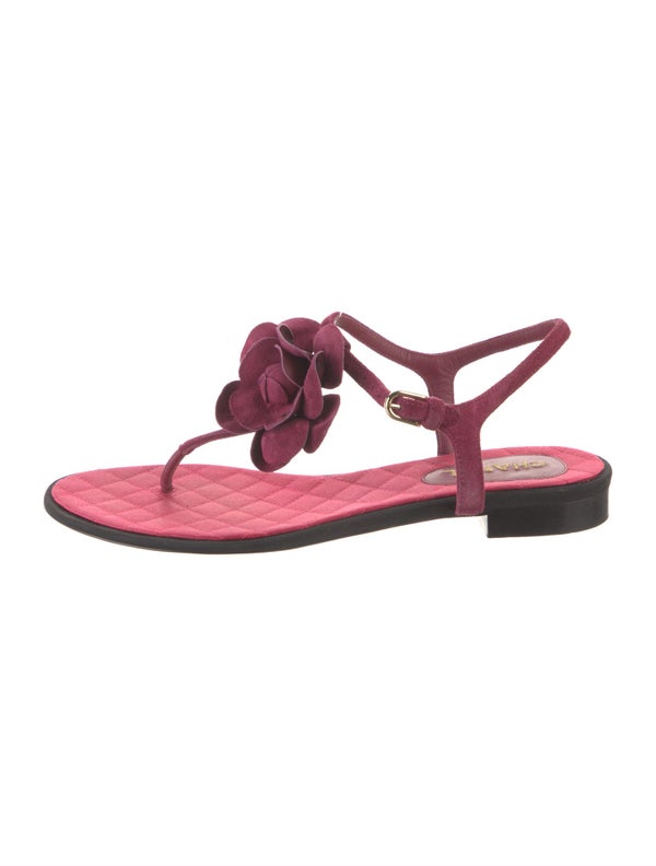 Chanel 2013 Interlocking CC Logo T-Strap Sandals