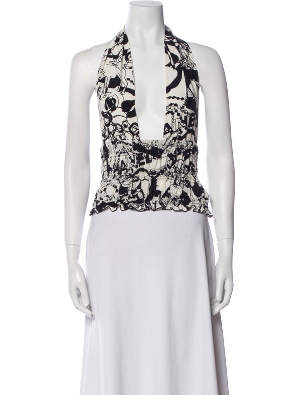 Chanel 2022 Silk Crop Top