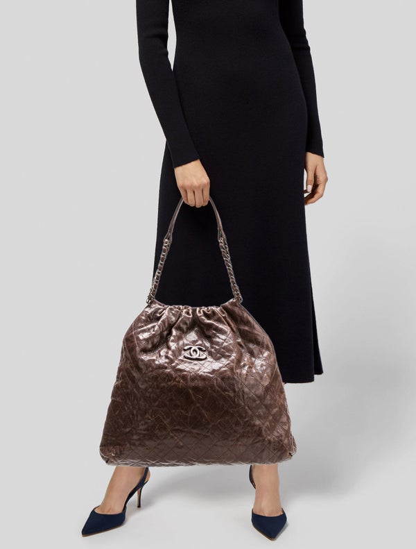 Chanel Elastic CC Large Shopping Tote