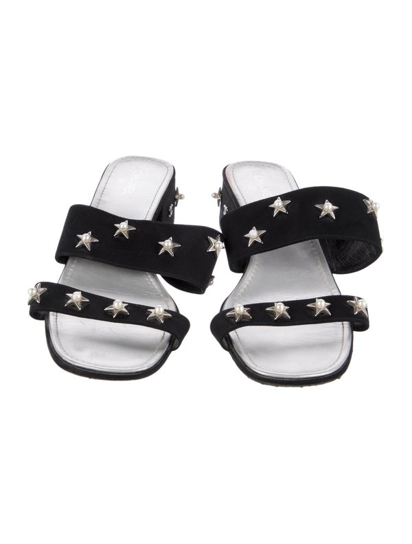 Chanel Interlocking CC Logo Canvas Slides