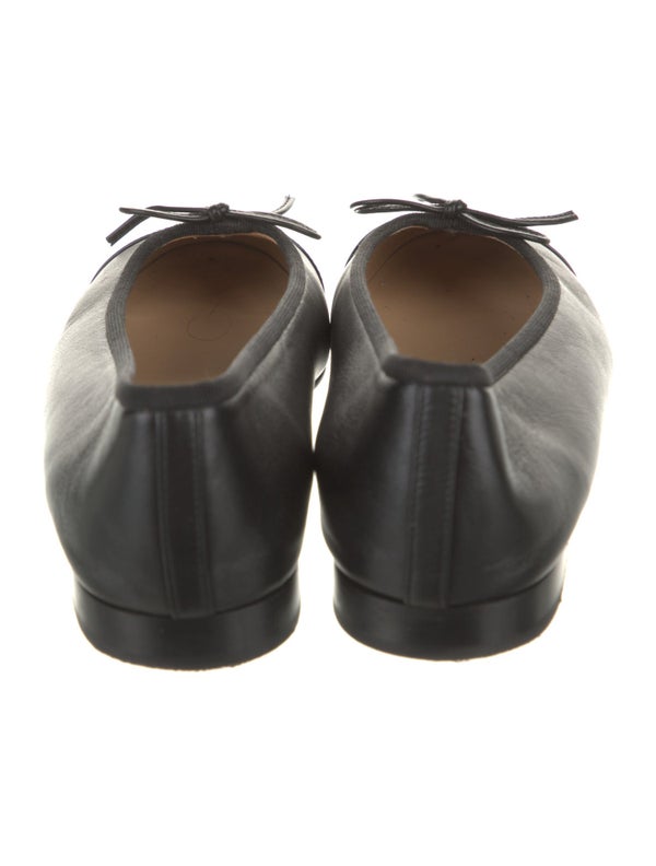 Chanel Interlocking CC Logo Leather Ballet Flats