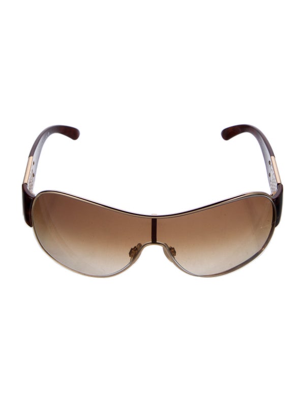 Chanel Interlocking CC Logo Shield Sunglasses