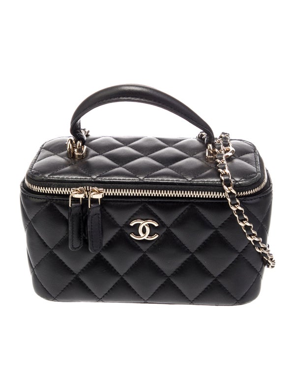 Chanel Small Top Handle Vanity Case w/Chain