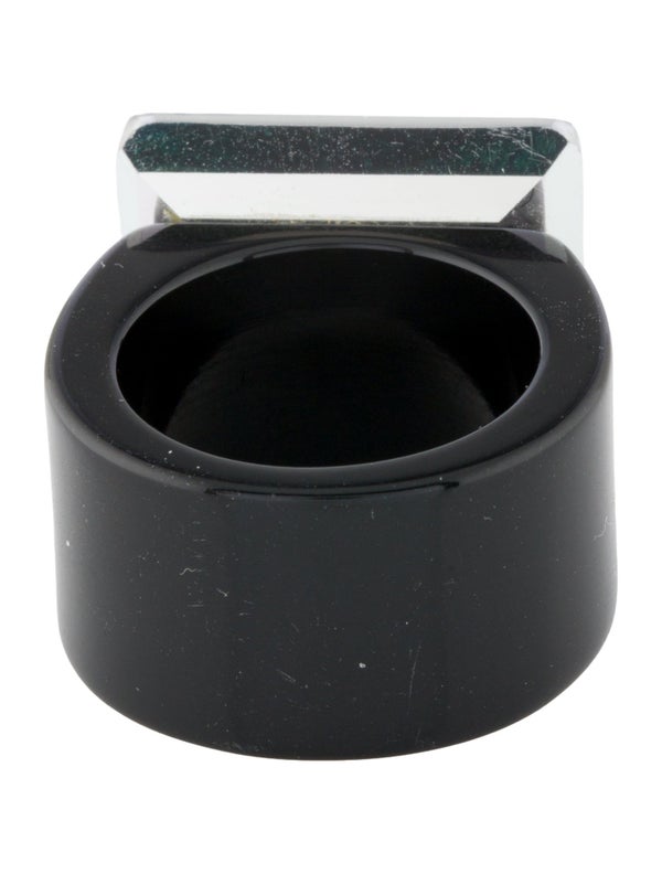 Chanel Strass & Resin CC Cocktail Ring